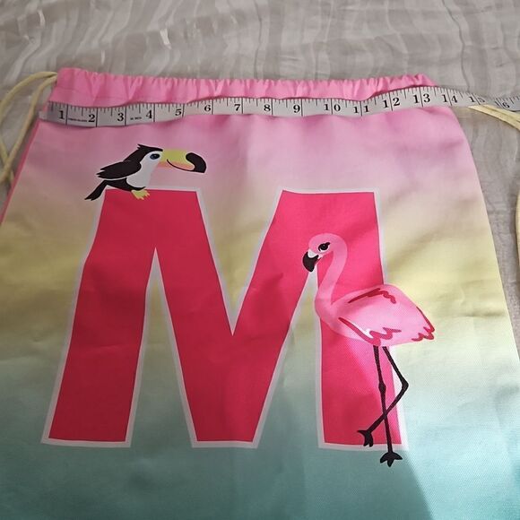 Justice Ladies String Bag Pack One Size Hot Pink & Green - Picture 6 of 16